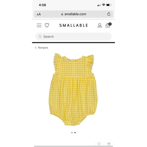 HELLO SIMONE 18m Titi Gingham Romper and Calista Gingham Hat - Picture 5 of 6